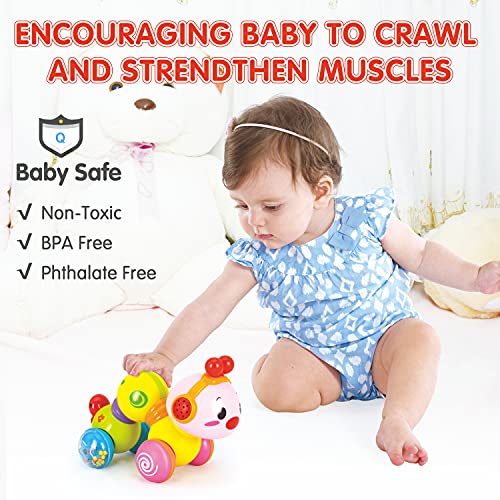 HOLA Baby Toys 6 to 12 Months Press and Go Inchworm Crawling Caterpillar Educational Toy for 12-18 Months 1 2 3 Year Old Babies Toddlers Girls Boys | The Storepaperoomates Retail Market - Fast Affordable Shopping