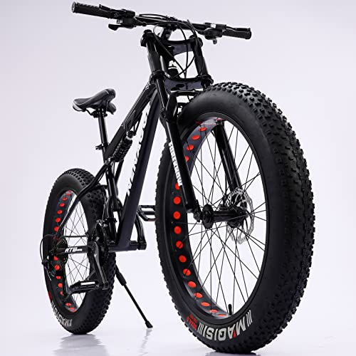 NENAGGE Fat Tire Mountain Bike 26 Inch for Men and Women, 27 Speed Dual-Suspension Adult Mountain Trail Bikes with 4 Inch Knobby Tire, All Terrain Bicycle with Adjustable Seat & Dual Disc Brake,Black | The Storepaperoomates Retail Market - Fast Affordable Shopping