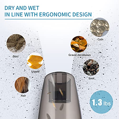 LAVEDGE Handheld Vacuum Cordless Rechargeable, 9Kpa Wet&Dry Powerful Suction Hand Vacuum,Mini Vacuum Cleaner with Replaceable HEPA Filter,Power Display Hand held Vacuuming for Home,Office,Car | The Storepaperoomates Retail Market - Fast Affordable Shopping