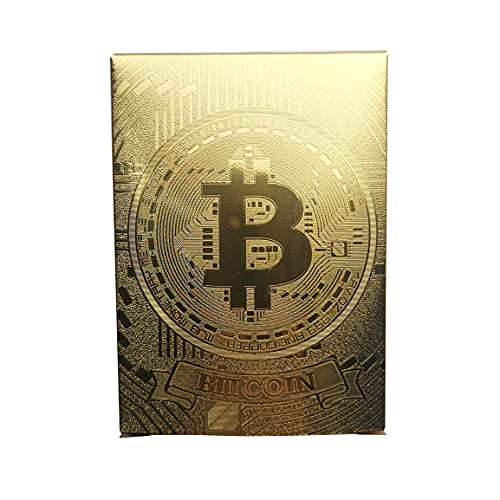 Rich Life Style Bitcoin Waterproof Gold Playing Cards with Commemorative Bitcoin Encased in Protective Plastic | The Storepaperoomates Retail Market - Fast Affordable Shopping