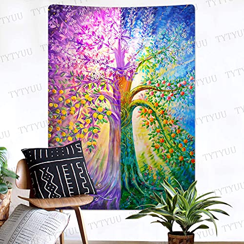 by Unbranded Tree of Life Tapestry 4 Seasons Theme Fruit Flowers Paradise Garden Of Eden Bohemian 71x93inches Tapestry Wall Hanging for Bedroom Living Room Dorm GTZMTY130 | The Storepaperoomates Retail Market - Fast Affordable Shopping