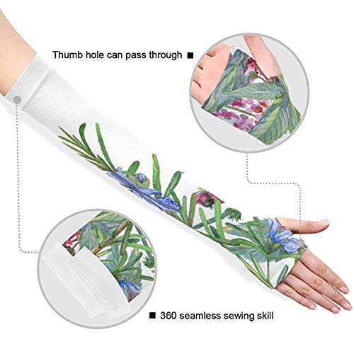 xigua Wildflowers & Bees Arm Sleeves UV Sun Protection Sleeves Cooling Sleeves Ice Silk Arm Sleeves for Golf Fishing Cycling | The Storepaperoomates Retail Market - Fast Affordable Shopping