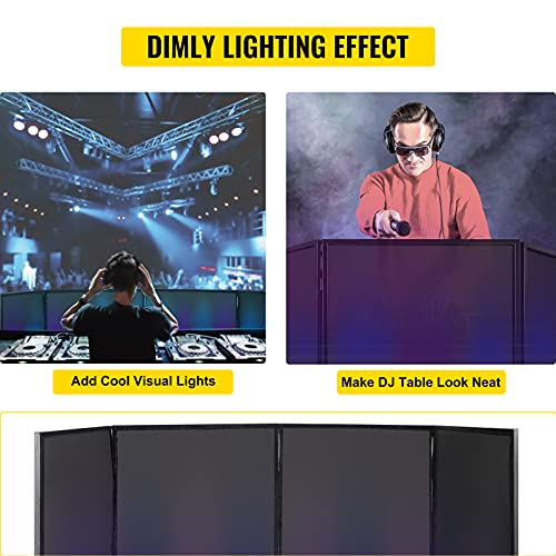 VEVOR 3.6FT Height DJ Facade Booth Portable DJ Event Facade Lightweight Metal Frame DJ Booth Cover 4 Detachable Polyester Sections Foldable Screen for DJ with Travel Bag DJ Front Board White and Black | The Storepaperoomates Retail Market - Fast Affordable Shopping