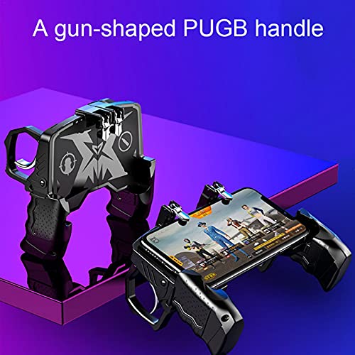 Melo-bell Game Handle Mobile Phone Controller, PUBG Trigger Controller with Fast Cooling Fan, 2 Fingers Grip Gamepad, Trigger Phone Game Radiator, Fits for PUBG | The Storepaperoomates Retail Market - Fast Affordable Shopping