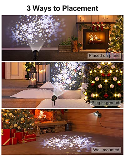 gaiatop Christmas Projector Lights Outdoor, Highlight Led Snowflake Lights Projector, Waterproof Landscape Christmas Decorations Lighting for Xmas Home Party Wedding Garden Patio | The Storepaperoomates Retail Market - Fast Affordable Shopping