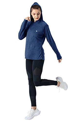 JHMORP Womens Hiking Running Shirts Lightweight Long Sleeve UPF 50+ Sun Protection Hoodie Navy Outdoor Shirt (Navy, M) | The Storepaperoomates Retail Market - Fast Affordable Shopping