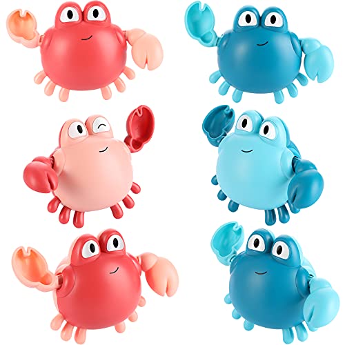 6 Pieces Crab Bath Toy Wind-up Swimming Crab Floating Bathtub Pool Toys 4.7 x 3.5 x 2 Inch Water Play Sets for Boys and Girls, 4 Colors | The Storepaperoomates Retail Market - Fast Affordable Shopping