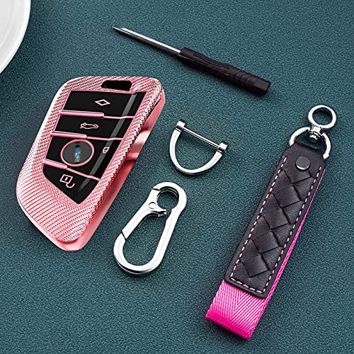 Windowdoor Car Key Fob Cover Key Case TPU Suit For BMW Key fob Cover, Key Fob Case for BMW 2 7 5 6 Series X5 X2 X1 X6 X3 Key Cover Fob Case accessories, Model-b{pink}, Large | The Storepaperoomates Retail Market - Fast Affordable Shopping
