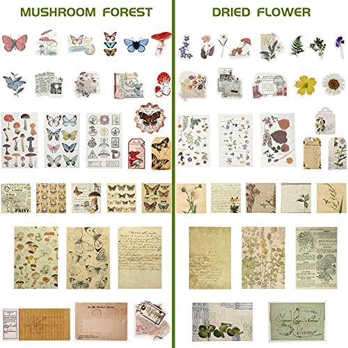 120 Pieces Vintage Scrapbooking Stickers DIY Journaling Scrapbook Adhesive Washi Paper Stamp Stickers Antique Retro Natural Collection Stickers Diary Journal Embellishment Supplies (Artsy Style) | The Storepaperoomates Retail Market - Fast Affordable Shopping