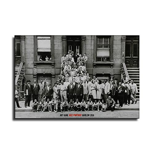 FINDEMO A Great Day in Harlem Jazz Portrait Canvas Art Poster and Wall Art Picture Print Modern Family Bedroom Decor Posters 08×12inch(20×30cm)