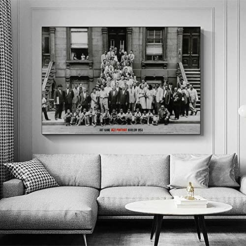 FINDEMO A Great Day in Harlem Jazz Portrait Canvas Art Poster and Wall Art Picture Print Modern Family Bedroom Decor Posters 08×12inch(20×30cm) | The Storepaperoomates Retail Market - Fast Affordable Shopping