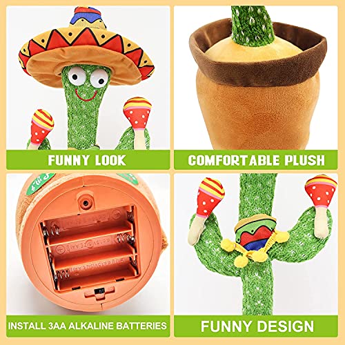 Firecos Dancing Cactus Plushies Toy –Talking, Dancing, Recording, Singing,Repeating What You Say Sunny Cactus Toys 12.6” | The Storepaperoomates Retail Market - Fast Affordable Shopping