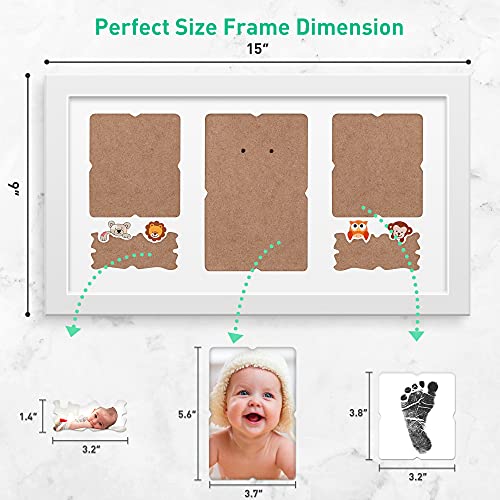 Gimars Baby Safe Large Reusable Ink Pad & Newborn Baby Handprint and Footprint Photo Frame Kit with 6 Thicker Paper Sheets to Save Baby Prints – A Gift for Baby | The Storepaperoomates Retail Market - Fast Affordable Shopping