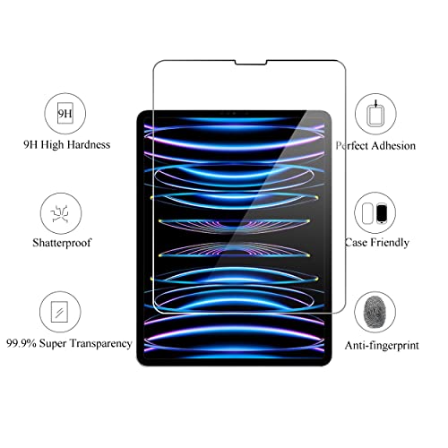 Ailun 2 Pack Screen Protector for iPad Pro 12.9 2022 6th & 2021 5th & 2020 4th Generation + 2 Pack Camera Lens Protector,Tempered Glass Anti-Scratch Case Friendly, Compatible with Face ID & Apple Pencil | The Storepaperoomates Retail Market - Fast Affordable Shopping