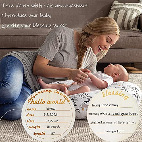 Baby Announcement Sign, Wood Name Plaque，Daddy Mommy I’m Coming, Newborn Keepsake，Baby Hospital Photo Prop | The Storepaperoomates Retail Market - Fast Affordable Shopping