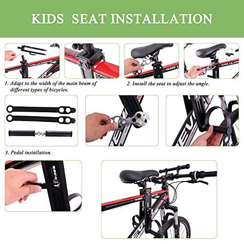 REAMTOP Kid Bike Seat with Handlebar & Foot Pedals Front Mounted Bicycle Seat for Children2-5 Years Up to 48 Lbs, Parent- Child Fun MTB Riding Accessories, Easy to Installl & Remove | The Storepaperoomates Retail Market - Fast Affordable Shopping