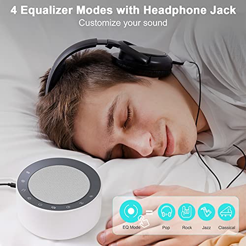 YTE White Noise Machine with 30 High Fidelity Soundtracks, 7 Colors Night Lights, Full Touch Cloth Grille and Buttons, Timer and Memory Features, Plug in, Sound Machine for Baby, Adults | The Storepaperoomates Retail Market - Fast Affordable Shopping