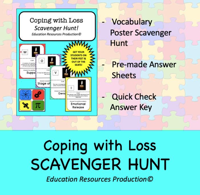 Coping with Loss Scavenger Hunt | The Storepaperoomates Retail Market - Fast Affordable Shopping