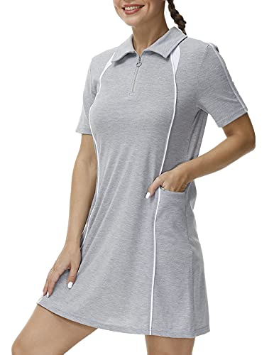 JACK SMITH Womens Polo Golf Dress Quick-Dry Moisture Wicking Gym Workout Dresses(l, Light Gray) | The Storepaperoomates Retail Market - Fast Affordable Shopping