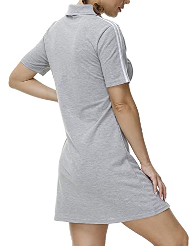 JACK SMITH Womens Polo Golf Dress Quick-Dry Moisture Wicking Gym Workout Dresses(l, Light Gray) | The Storepaperoomates Retail Market - Fast Affordable Shopping