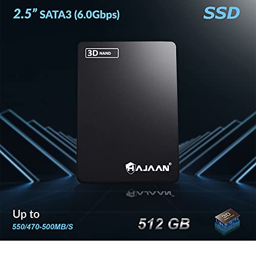 HAJAAN SSD 3D NAND TLC 2.5 inch SATAIII 6Gb / s up to 520MB / s Internal Solid State Drive for Laptop Tablet PC Desktop (512 GB SSD) | The Storepaperoomates Retail Market - Fast Affordable Shopping