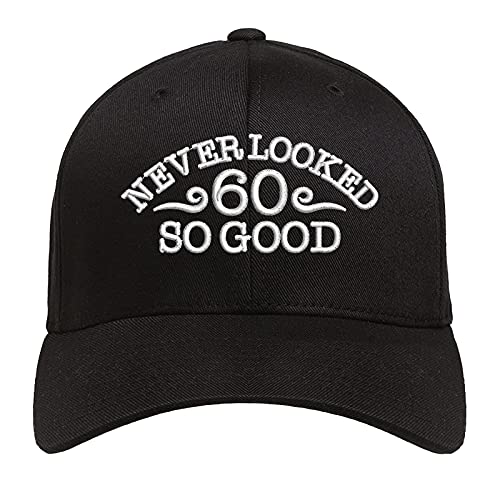 Embroidered dad Hats 60 Never Looked So Good Hat Funny Birthday Baseball Hats for Men Funny 60Th Birthday Baseball Cap Happy 80th Birthday Party Supplies Ideas and Decorations