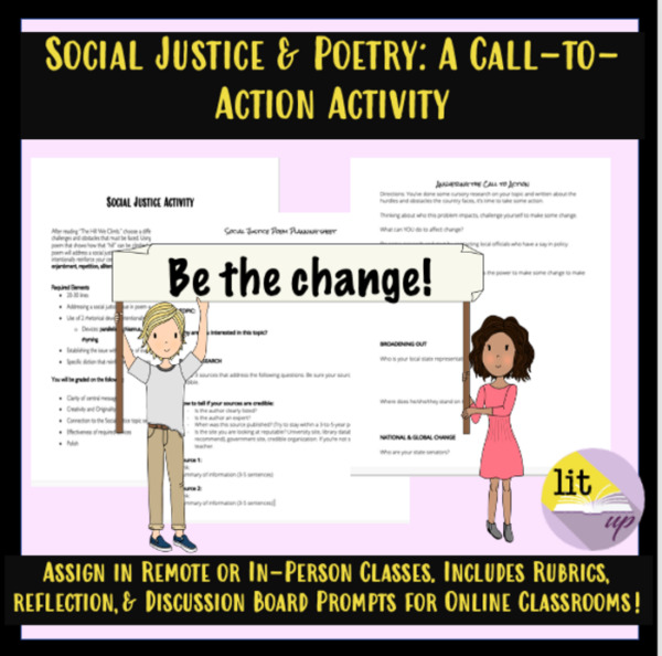 Social Justice & Poetry: A Call-to-Action Activity