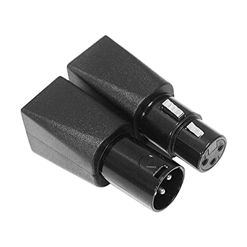 Toronce DMX to RJ45 Connector RJ45 Ethernet to 3 Pin XLR DMX Female & Male Adapter Sets （3PIN_1Pair）
