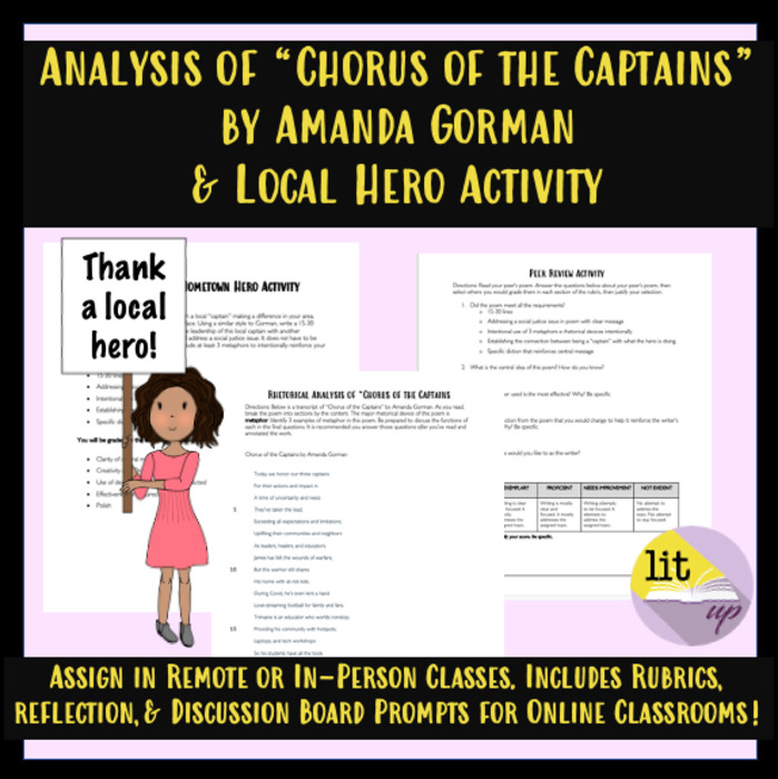 Analysis of “Chorus of the Captains” by Amanda Gorman & Local Hero Activity | The Storepaperoomates Retail Market - Fast Affordable Shopping