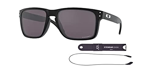 Oakley OO9417 Holbrook XL t 941722 59MM Matte Black / Prizm Grey Square Sunglasses for Men + BUNDLE Accessory Leash Kit + BUNDLE with Designer iWear Complimentary Care Kit