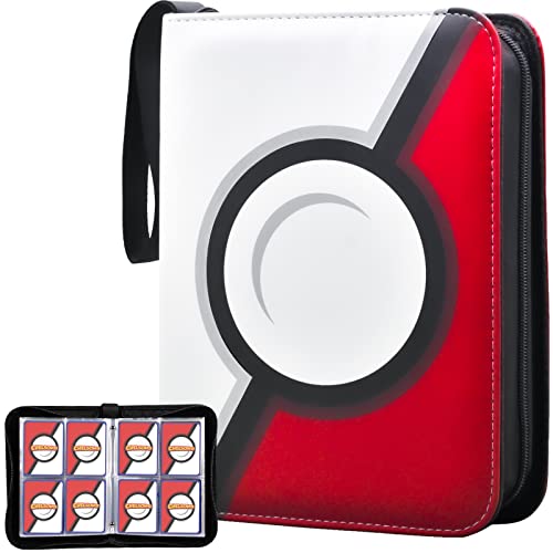 Card Binder for Cards, CHELSOND 4-Pocket Portable Card Collector Album Holder Book Fits 400 Cards with 50 Removable Sleeves, Trading Card Binder Display Storage Carrying Case for TCG (Ball) | The Storepaperoomates Retail Market - Fast Affordable Shopping