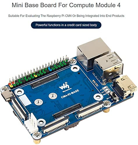 Bicool Mini Base Board (B) for Raspberry Pi Compute Module 4 LiteeMMC Series Module,with Standard CM4 Socket and Raspberry Pi 40PIN GPIO Header Onboard Multiple Connector (CSIDSIRTCFANHDMIRJ45) | The Storepaperoomates Retail Market - Fast Affordable Shopping
