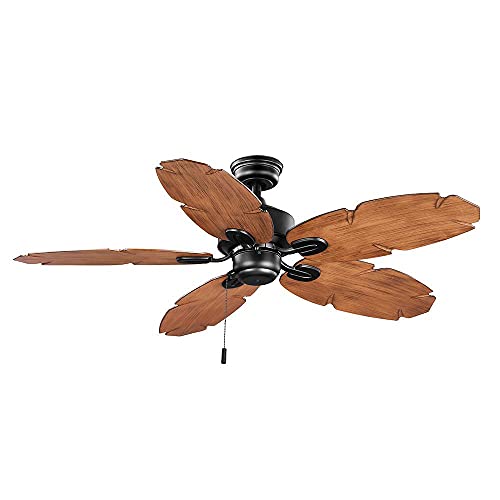 Hampton Bay Lillycrest II 52 in. Indoor/Outdoor Matte Black Wet Rated Ceiling Fan with 5 Weather Resistant QuickInstall Blades 32719 | The Storepaperoomates Retail Market - Fast Affordable Shopping