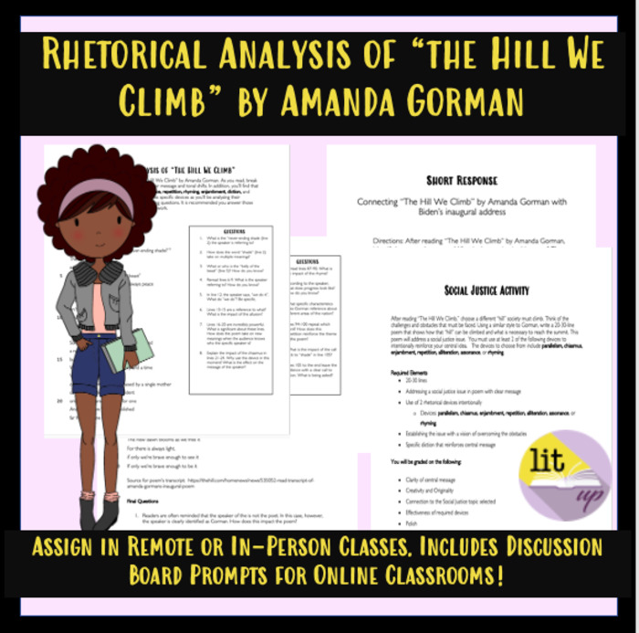 Rhetorical Analysis of “The Hill We Climb” by Amanda Gorman | The Storepaperoomates Retail Market - Fast Affordable Shopping