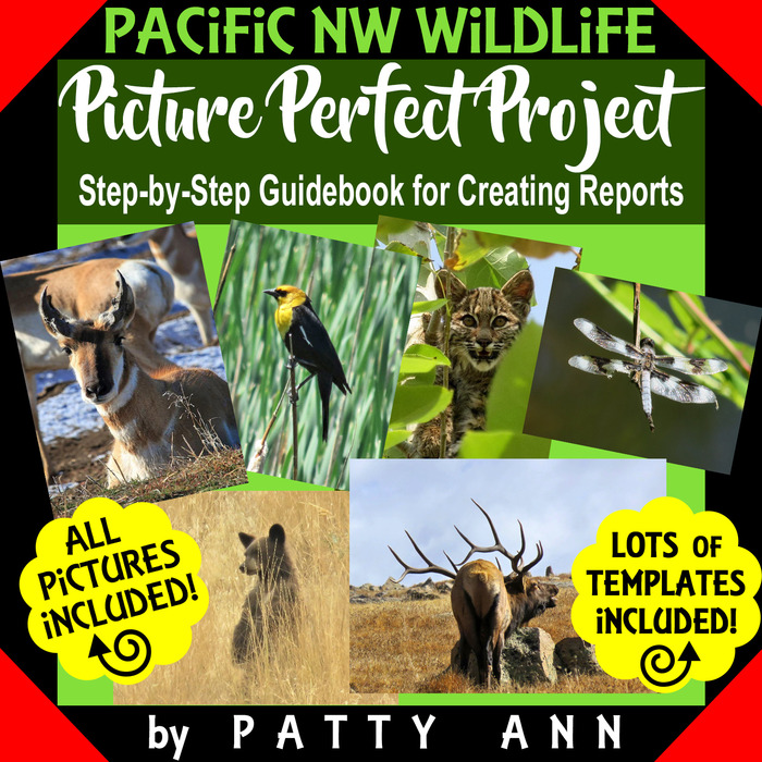 WILDLIFE Research Project: Instruction Guidebook + Design Templates with 125 Photographs to Create Plan and Produce Student Reports | The Storepaperoomates Retail Market - Fast Affordable Shopping