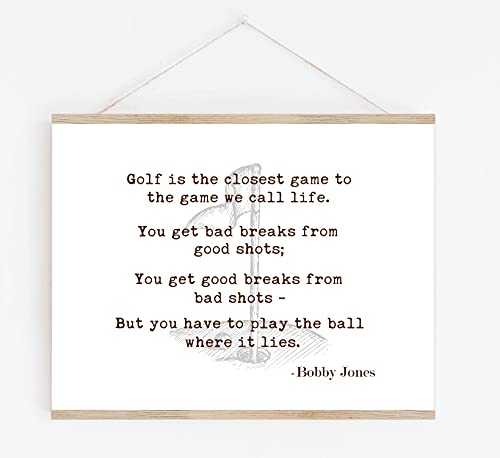 Golf Quote No.11 by Bobby Jones Wall Art Print – 11×14 UNFRAMED Vintage-Look Decor. Makes a Great Golfing Gift for Men & Women. | The Storepaperoomates Retail Market - Fast Affordable Shopping