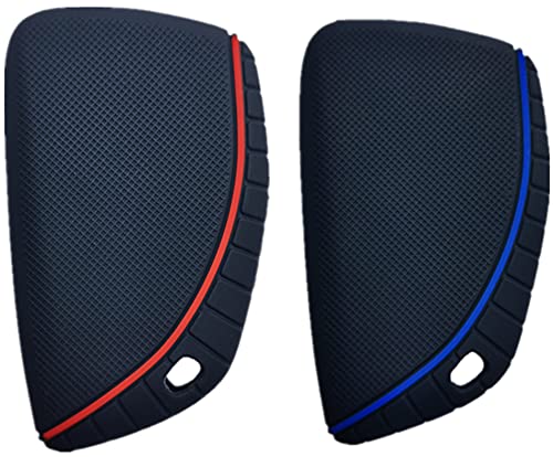 RUNZUIE 2Pcs 5 Buttons Silicone Smart Remote Key Fob Cover Compatible with 2022 2021 2020 Chevy Chevrolet Suburban Tahoe Corvette GMC Yukon Black with Red/Blue | The Storepaperoomates Retail Market - Fast Affordable Shopping