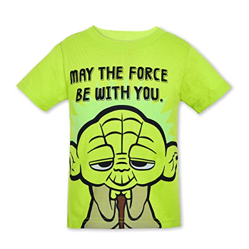 STAR WARS Boys’ 4 Pack T-Shirt for Toddler and Little Kids – Yellow/Green/Black/Red | The Storepaperoomates Retail Market - Fast Affordable Shopping