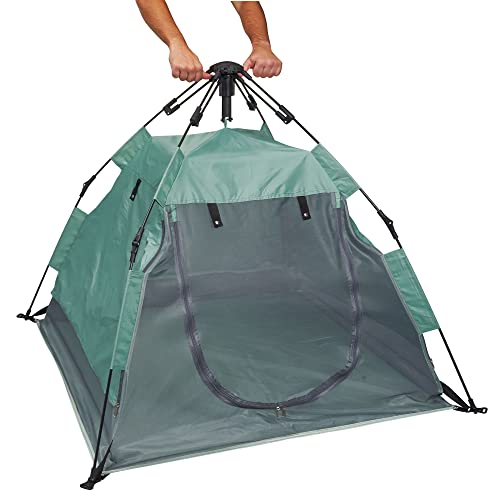 KidCo Peapod Camp Lightweight Pop Up Child Portable Travel Bed Tent Extension with Retractable Sun Shade, Storage Pocket, and Carry Bag, Seafoam | The Storepaperoomates Retail Market - Fast Affordable Shopping