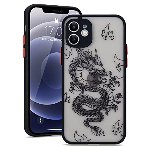 Urarssa Compatible with iPhone 11 Case Fashion Cool Dragon Animal 3D Pattern Design Frosted PC Back Soft TPU Bumper Shockproof Protective Case Cover for iPhone 11, Black | The Storepaperoomates Retail Market - Fast Affordable Shopping