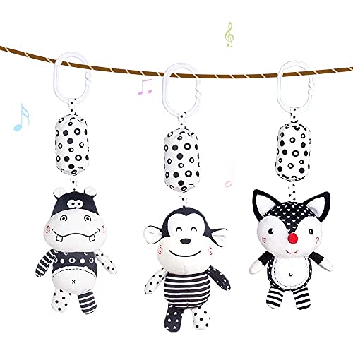 LApapaye Baby Toy Cartoon Animal Stuffed Hanging Rattle Toys,Newborns Soft Plush Toys for Crib Car Seat Stroller with Wind Chimes,Best Birthday Gift for Baby from 0-18 Mmonths(Hippo,Foxe,Monkey) | The Storepaperoomates Retail Market - Fast Affordable Shopping