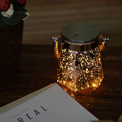 Hanging Outdoor Waterproof Tree Lantern Battery Operated Fairy Starry Twinkle Firefly Mini Led String Lights with Timer Rose Gold Mercury Glass Mason Jar Lamp for Yard Backyard Garden Patio Decoration | The Storepaperoomates Retail Market - Fast Affordable Shopping