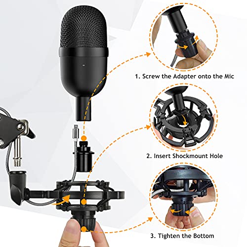 Silence Razer Mini Shock Mount with Foam Windscreen Cover, Anti-Vibration Suspension Shockmount Mic Holder Clip Pop Filter to Blocks Out Plosives for Seiren USB Streaming Microphone AVATAR | The Storepaperoomates Retail Market - Fast Affordable Shopping