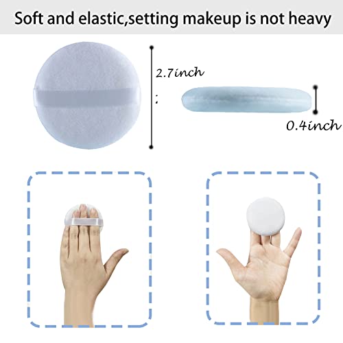 Powder Puff, Loose Powder Container, Body powder Container, Reusable Plastic Empty Powder Case DIY Makeup Powder Box Dispenser with Elasticated Net Sifter for Face Powder, Body Powder, Loose Powder | The Storepaperoomates Retail Market - Fast Affordable Shopping
