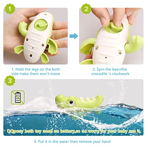 10-Pack Baby Toys for Toddlers, QQPONY Baby Bathtub Wall Water Toy Set, Floating Wind Up Toys for Toddlers, Preschool Toddler Pool Toys, Swimming Animal Toys Gift for Boys Girls (12 Months up) | The Storepaperoomates Retail Market - Fast Affordable Shopping