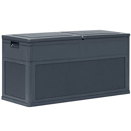 NusGear Garden Storage Box 84.5 gal Anthracite for Patio Garden Furniture, Outdoor Cushion Storage, Pool Accessories, and Toys | The Storepaperoomates Retail Market - Fast Affordable Shopping