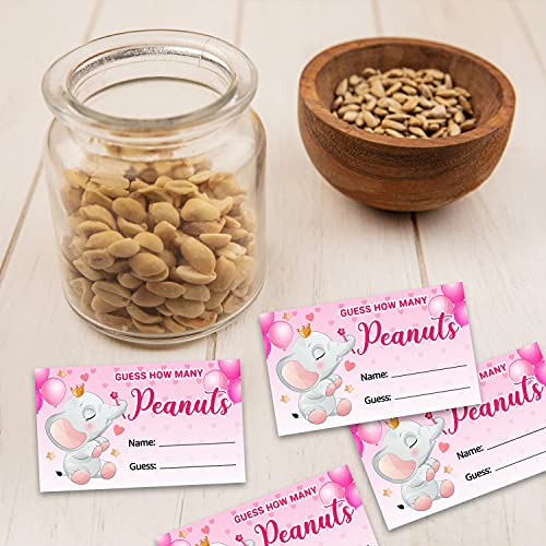 MiCa Direct Pink Elephant Guess How Many Peanuts Baby Shower Game Sign and 30 Cards, Pink Balloon Guessing Game Activity Shower Guess Game, Bridal Shower, Birthday Party, Holiday Activity | The Storepaperoomates Retail Market - Fast Affordable Shopping