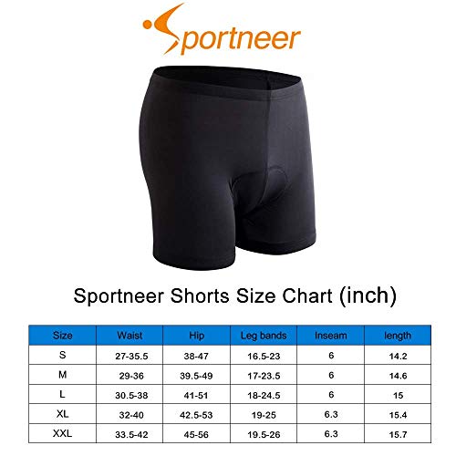 Sportneer Cycling Shorts 3D Padded Bicycle Bike Shorts Underwear with Anti-Slip Leg Grips Grey | The Storepaperoomates Retail Market - Fast Affordable Shopping