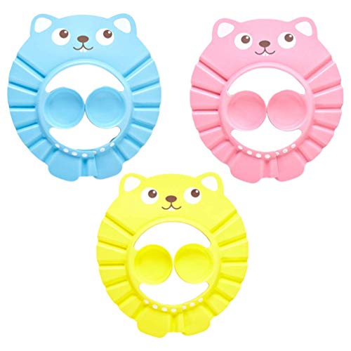 3 Pack Baby Shower Cap Bathing Cap, Soft Adjustable Kids Shampoo Shower Bathing Cap with Ear Protection | The Storepaperoomates Retail Market - Fast Affordable Shopping