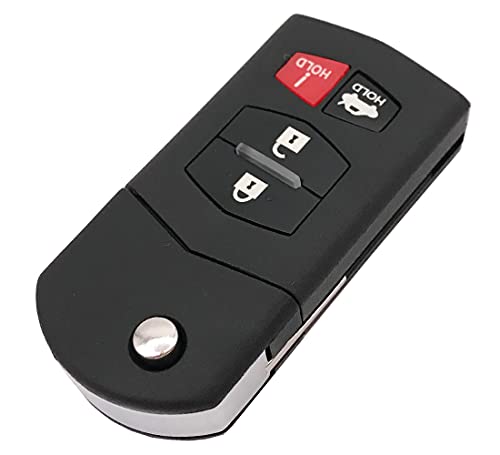 J-ACCES Replacement Key Fob Case Shell Fit for Mazda 3 5 6 CX-7 CX-9 RX-8 MX-5 Miata 4 Buttons Flip Keyless Entry Remote Key Housing Outer Cover (1) | The Storepaperoomates Retail Market - Fast Affordable Shopping